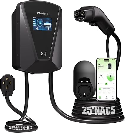 Level 2 EV Charger ETL Certified with J1772 25' Cable