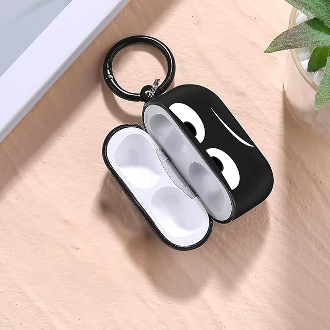 Compatible with Airpods Pro 3 Case(2025),Don't Touch Me for Airpods Pro 3rd Generation Cases Cover with Lanyard Soft Silicone Cute Shockproof Cover for Women Men,Black
