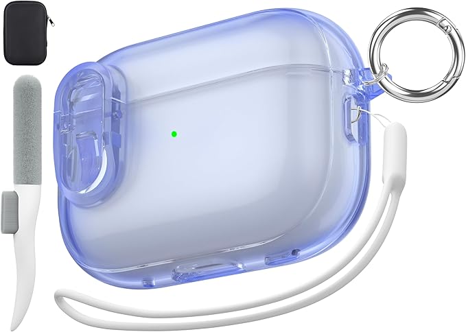 Valkit Compatible AirPods Pro Case, Clear with Cleaner Kit, Soft TPU Protective Cover, Shockproof for AirPods Pro Gen 2/1