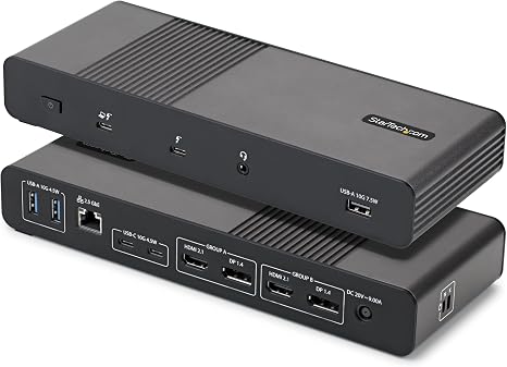 StarTech Thunderbolt 5 Universal Docking Station, Quad Monitor, 140W PD