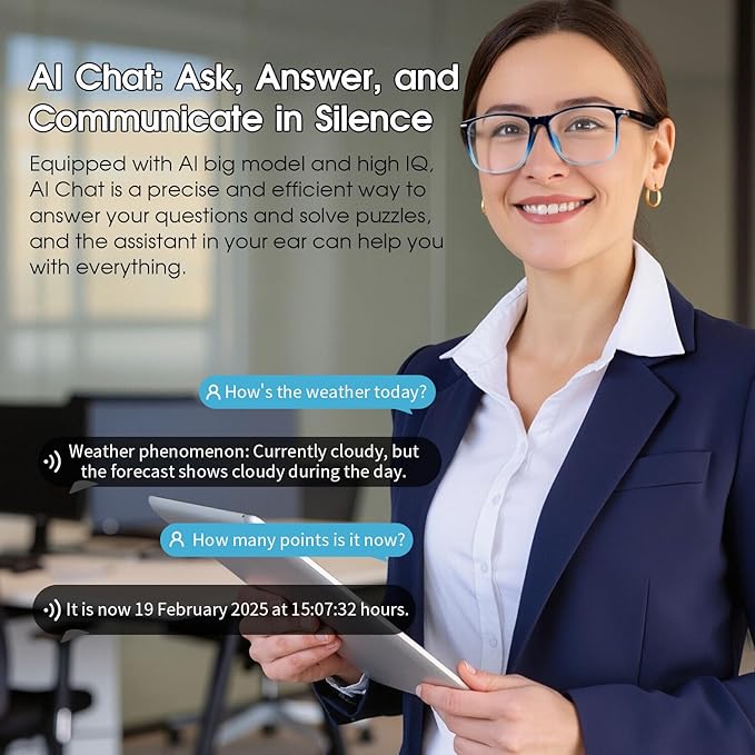 AI Smart Glasses for Men & Women, Photochromic AI Translation Glasses, Support 165+ Languages, Touch Control & IPX5 Waterproof, Multifunctional Bluetooth glasses, Travel Meeting Business Trade(Blue)