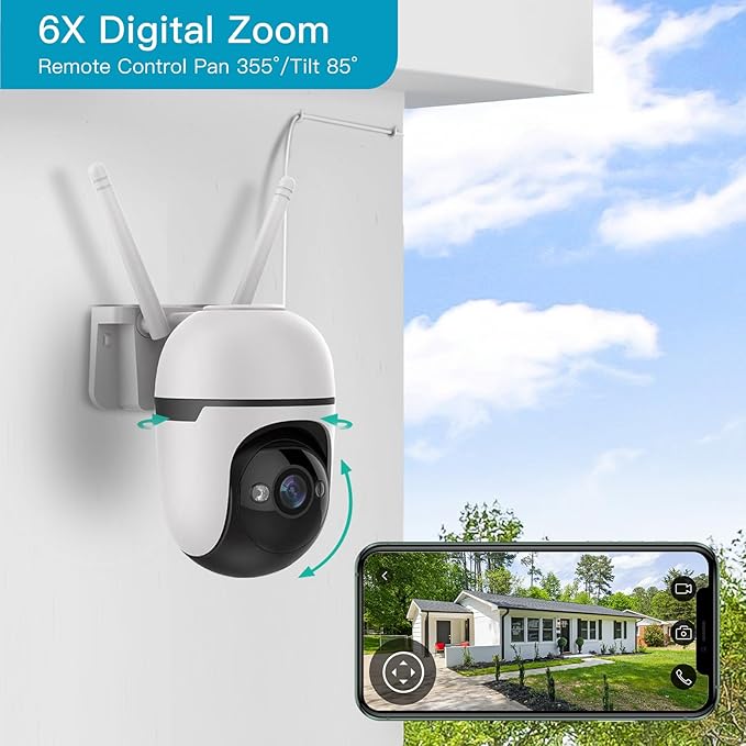 Ivy Smart 5MP Smart Camera, Global Management Platform Ivy IoT, Night Vision, Two-Way Audio, AI Algorithms, 360° Rotation, Cloud Storage, Live Streaming & Recording, APP Control, Multi-User Sharing