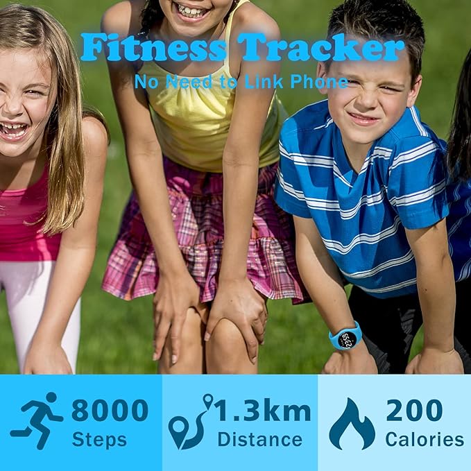 Kids Watches for Girls Boys Digital Sport Watch with Step Counter Pedometer Vibration Alarm Clock, No App Waterproof Fitness Tracker Kids Watch Boys Girls Teens Students Ages 5-16
