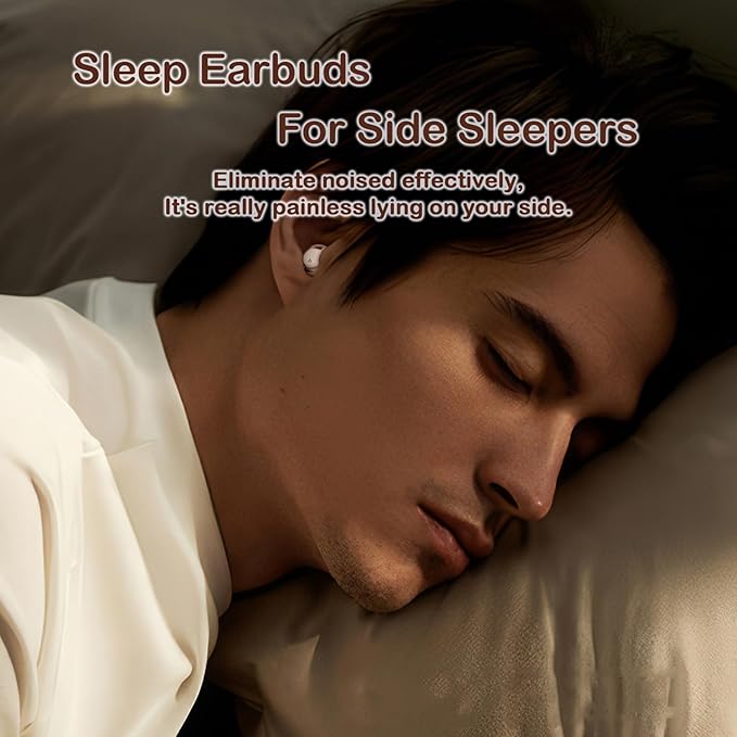 Invisible Wireless Bluetooth Hidden Sleeping Earbuds For Side Sleepers Bluetooth 5.3 Smallest Tiny Wireless Ear Buds For Sleeping Earbuds For Sleep On Side Noise Cancelling Ear Buds Sleeping Earplug