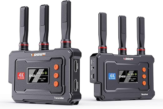 4K Wireless HDMI Transmitter and Receiver,20-Channel Adjustable,0.1s Latency,1500FT Wireless Video Transmitter and Receiver with UVC Out for Live Streaming