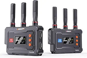 4K Wireless HDMI Transmitter and Receiver,20-Channel Adjustable,0.1s Latency,1500FT Wireless Video Transmitter and Receiver with UVC Out for Live Streaming