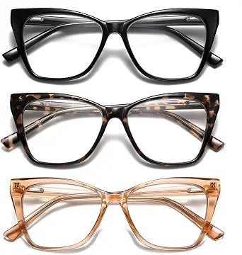 Oversized Reading Glasses Women Cat Eye Style Blue Light Computer Reader Designer Fashion Spring Hinge Eyewear PT2005