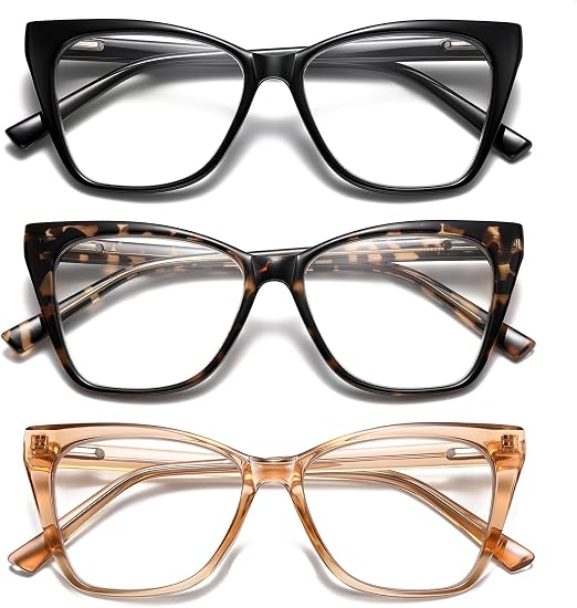 Oversized Reading Glasses Women Cat Eye Style Blue Light Computer Reader Designer Fashion Spring Hinge Eyewear PT2005