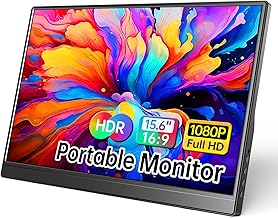 Portable Monitor 15.6 Inch 1080P USB-C HDMI Ultra-Slim Travel Monitor with Kickstand, Compatible with Xbox, Laptop, PC, Mac Phone, PS, Swich IPS Ultra-Thin Zero Frame Gaming Monitor - Image 1