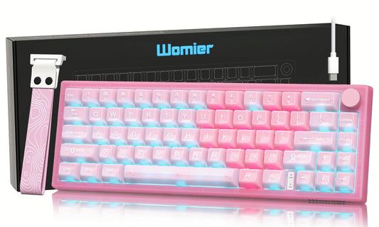 Womier 60% Keyboard QMK/VIA - Pink Gaming Mechanical Keyboard Creamy