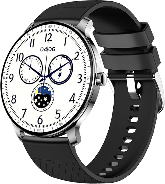 1.43” Men's Smart Watch, AMOLED Display, Work with Android/iPhone, Waterproof IP68, Long Battery Life, Fitness & Health Tracker, Heart Rate Monitor, Step Counter, Track Your Workout, Run and More