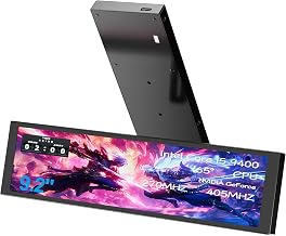 9.2" PC Case Screen for CPU GPU Temperature, 1920x462 IPS Hardware Sensor Panel Monitor, USB-C / 9-pin Computer Secondary Monitor with Customizable Themes, Window Only - Image 1