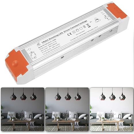 Juyace 120W 10A Dimmable LED Power Supply 110v to 12v Transformer Driver