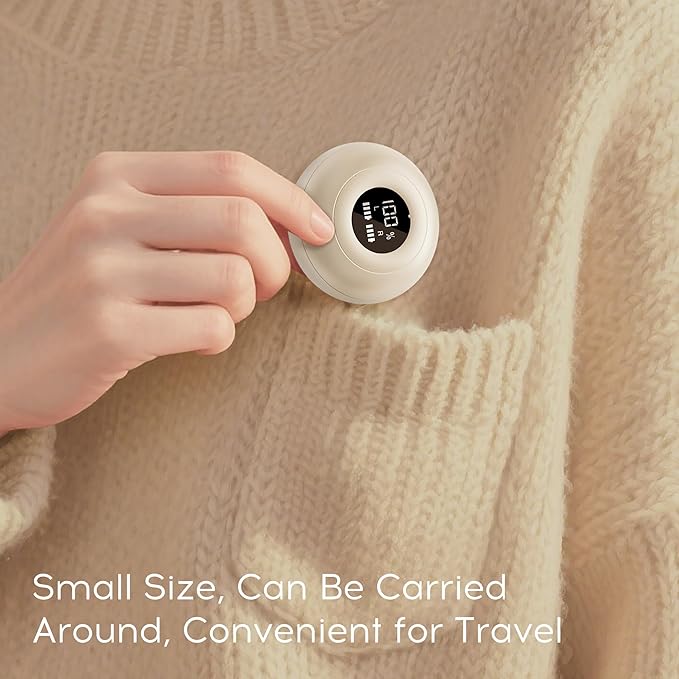 sunvito Sleep Earbuds Bluetooth 6.0, Mini Invisible Silicone Sleep Earbuds for Side Sleepers, Noise Blocking Sleeping Headphones, Hidden Earbuds with LED Display for Small Ears, Sleep & Relax (Beige)