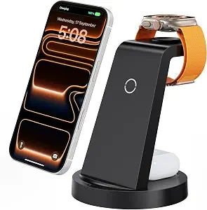 Anlmz 3 in 1 Charging Station - Wireless Charger for Apple Multiple Devices