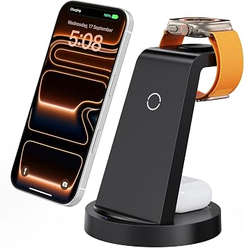 Anlmz 3 in 1 Charging Station - Wireless Charger for Apple Multiple Devices