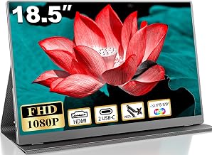 18.5 Inch Portable Monitor, FHD USB-C HDMI 1080P 100% sRGB - Image 1