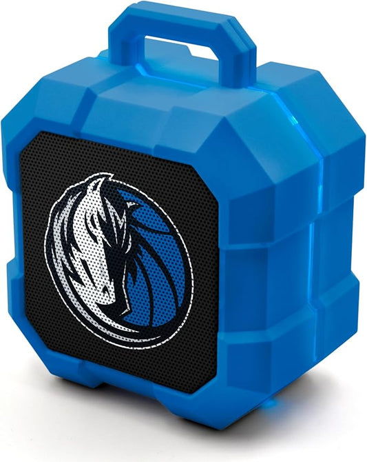SOAR NBA Shockbox LED Wireless Bluetooth Speaker - Water Resistant IPX4, 5.0 Bluetooth with Over 5 Hours of Play Time - Small Portable Speaker - Officially Licensed NBA, Perfect Home & Outdoor Speaker