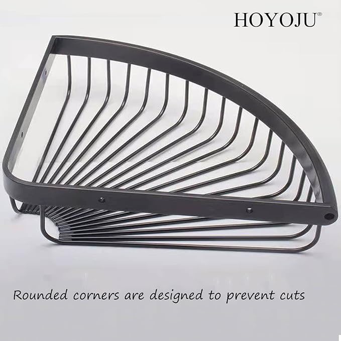 Corner Shower Basket Brass Shower Caddies for Bathroom Corner Caddy Bathroom Shelf Organizer Matte Black