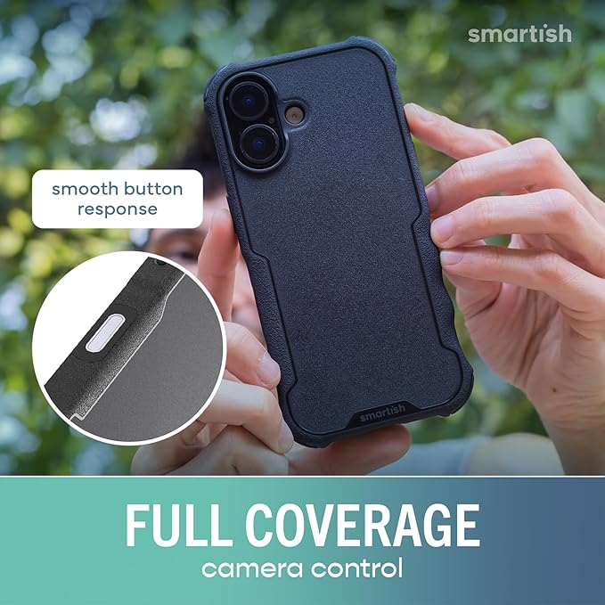 Smartish® iPhone 17 MagSafe Case + Screen Protector - Magnetic Protective Case - Heavy Duty Armor Cover + 2-Pack Tempered Glass Screen Protectors for Apple iPhone 17 - Black Tie Affair