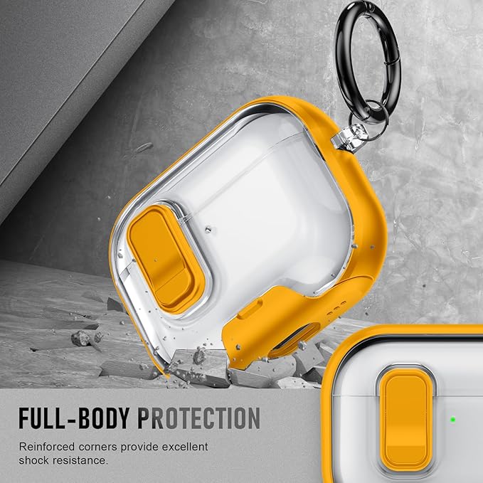 for AirPods Pro 3 Case (2025) with Phone Stand & Cleaner Kit, Cute Soft Silicone Cover for AirPods Pro 3rd Genera case with Keychain for Women Men with Keychain for Airpod Pro case(2025) Yellow
