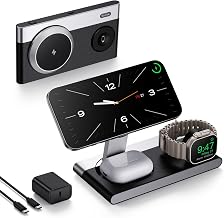 Mukiya 3 in 1 Magnetic Wireless Charging Station for Apple Devices (Black) - Image 1