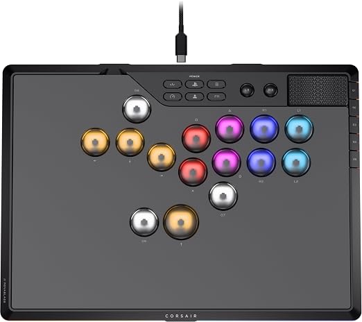 Corsair NOVABLADE PRO Wireless Hall Effect Leverless Controller – 15-Main Key Layout, 1000Hz Polling, 2.4GHz Wireless, SOCD, MGX Hyperdrive Hall Effect Magnetic Switches – PS5, PS4, PC – Black