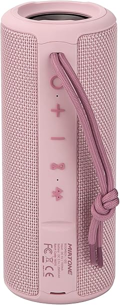 MIATONE Boombox Outdoor Portable Bluetooth Speaker Waterproof Wireless Speakers Gifts for Women Mothers Mom Wife Her - Pink