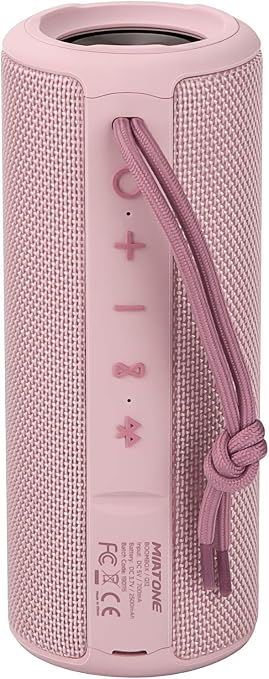 MIATONE Boombox Outdoor Portable Bluetooth Speaker Waterproof Wireless Speakers Gifts for Women Mothers Mom Wife Her - Pink