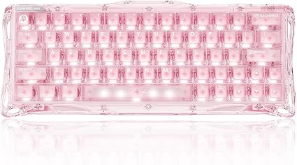 GravaStar Mercury V60 HE Gaming Keyboard, Crystal Rose