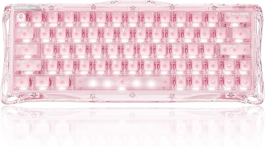GravaStar Mercury V60 HE Gaming Keyboard, Crystal Rose
