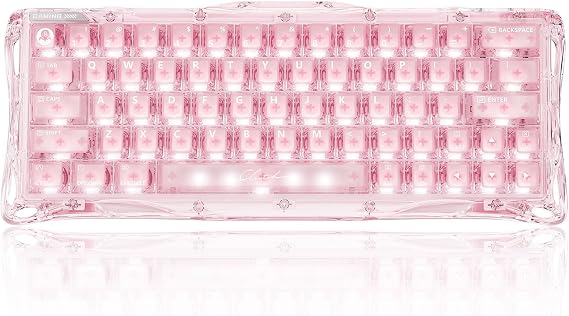 GravaStar Mercury V60 HE Gaming Keyboard, Crystal Rose