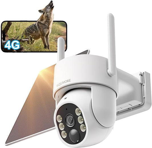4G Cellular Security Camera, No WiFi Security Camera, Cameras For Home Security, 360° Live View, 2K Color night Vision, PIR Motion Detection, Instant Notification, 2-Way Talk, Built-in SIM Card