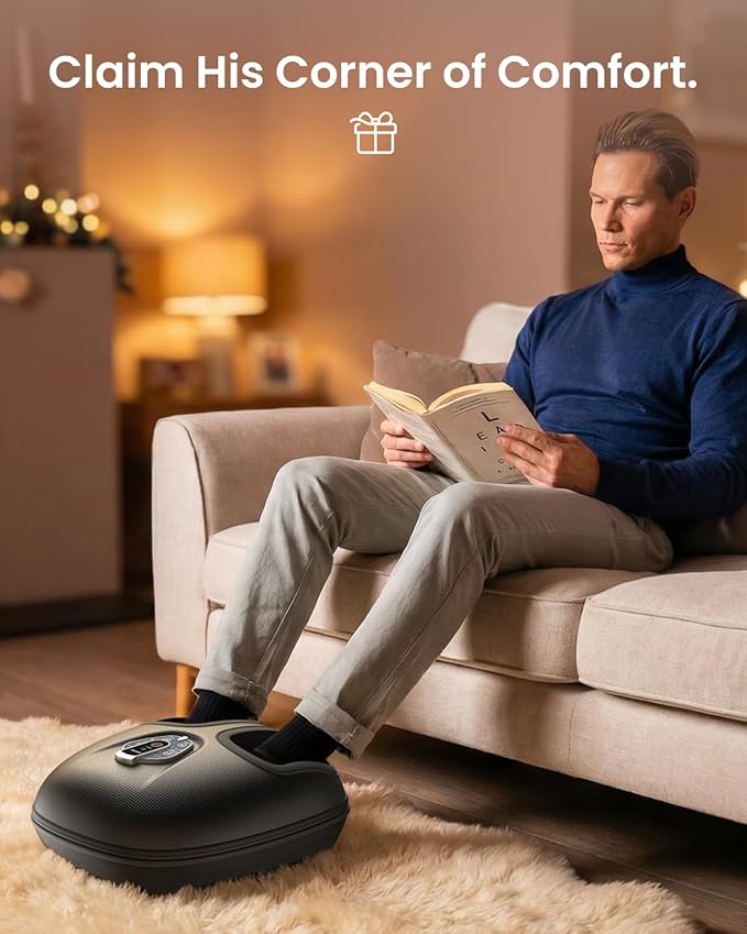 RENPHO Foot Massager Machine with Heat [2026 Upgraded], Shiatsu Foot Massager for Plantar Fasciitis, Christmas Gifts for Women, Cordless Control, FSA Eligible HSA Store Eligible, 2026 New Upgraded, BK