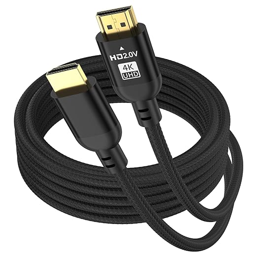 Diyanisly 4K Hdmi Cable 35FT Ultra, High Speed HDMI 2.0 Cables, Support 4K@60Hz, 3D ARC, Ethernet Audio Video Return HDMI Cord for Xbox PS4/PS5 Roku TV UHD TV Monitor Laptop PC (Braided,Black)