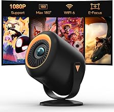 Projector with Wifi and Bluetooth Native 1080P, 4K Supported, Home Movie Projector with HDMI, USB, Type‑C, Compatible with Smartphone/ Tablet/ Laptop/ TV Stick/ PS5 for Gaming, Home Cinema - Image 1