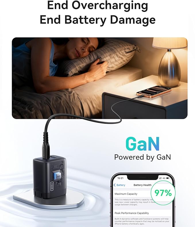 INIU USB C Charger, 2-Pack 30W PD QC Fast Charging Type C Charger Block With 5ft USB-C Cable, Compact USB C Wall Charger With Foldable Plug For iPhone 17 Pro Max, Samsung S25, Commuter, Travel, Yellow