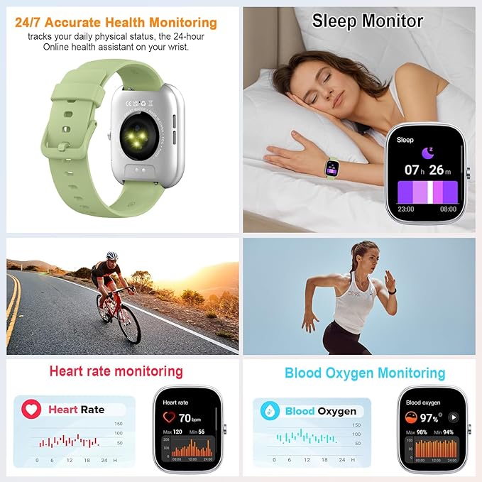Smart Watch for Men Women(Answer/Make Call), 2026 New1.91"HD Smartwatch with Heart Rate/Sleep Monitor/Pedometer/Calories Fitness Watch 110+ Sport Modes IP68 Waterproof Activity Tracker for Android iOS