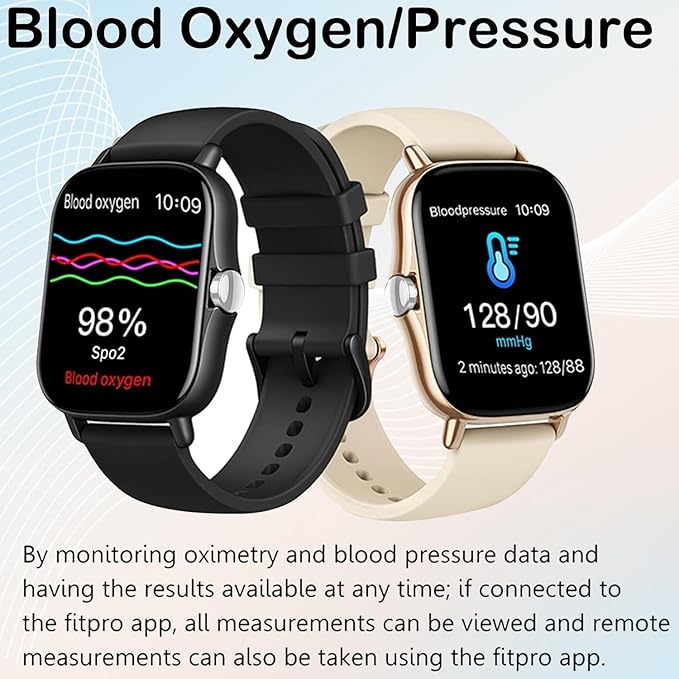 Smart Watch, 1.81" Upgraded Full Touchscreen Smart Watch for Android iPhones with Heart Rate Blood Pressure Monitor, Multiple Sports Fitness Tracker with Smart Watches for Women Men (Black)