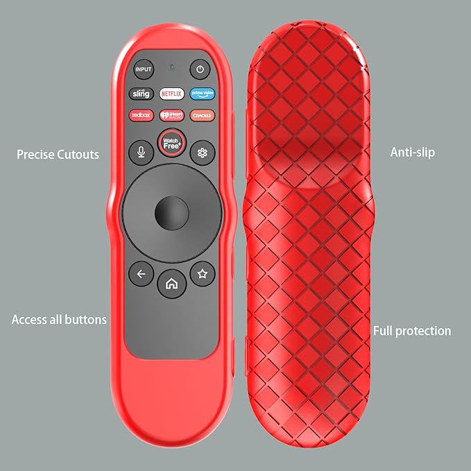 4PACK Case Cover for VIZIO XRT270 Smart TV Remote Control Silicone Skin Sleeve with Lanyard Glow in the Dark Purple Blue Green Red