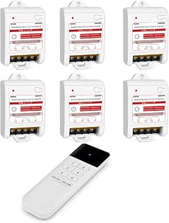 Wireless Light Switch and Receiver Kit, 1 Switch, 6 Receivers - Image 1