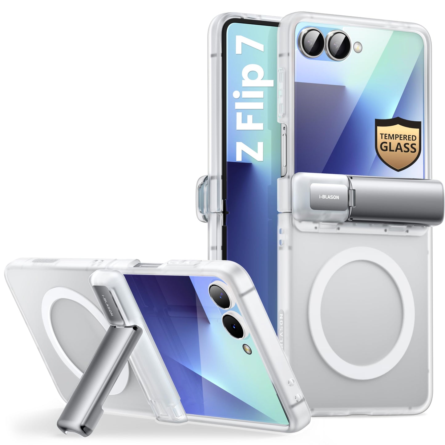 Samsung Galaxy Z Flip 7 Case with Kickstand — Clear Protection - Image 1
