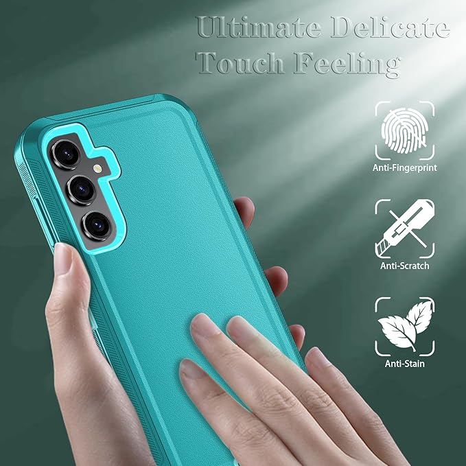 ONOLA Compatible with Samsung Galaxy S26+ / S26 Plus Case with HD Screen Protector [Not fit S26 / S26 Ultra], 3 in 1 Heavy Duty Phone Case for Galaxy S26 Plus 6.7",LakeSkyBlue