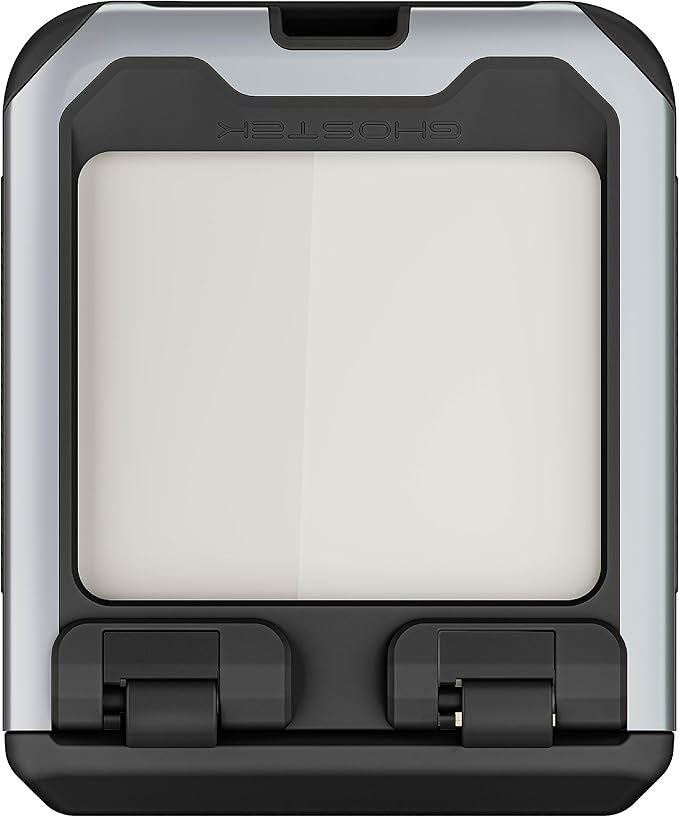 Ghostek Atomic Slim Samsung Z Flip 5 Case - Clear Back with Silver Aluminum Bumper, Shockproof & Dual Layer Protective Phone Case, Limited Edition Color for 2023 Galaxy Z Flip 5 Case (6.7") (Silver)