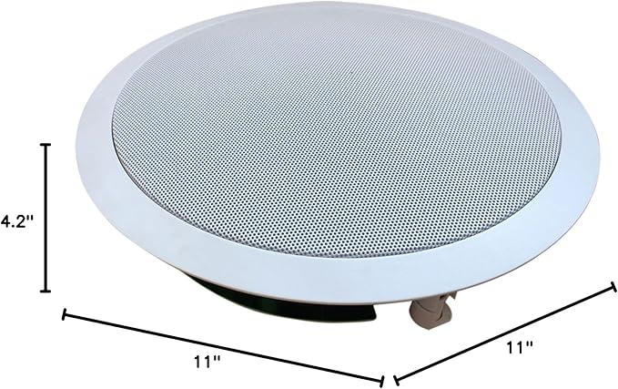 82S2C Silver Ticket In-Wall In-Ceiling Speaker with Pivoting Tweeter (2 Channel Stereo 8 Inch in-ceiling) 11 Inch overall size