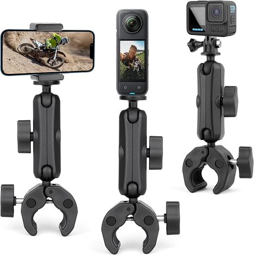 SOONSUN Heavy-Duty Super Clamp Mount for Insta360 and GoPro Action Cameras
