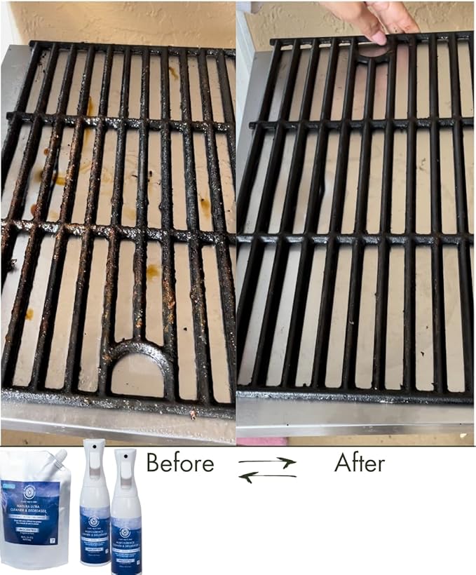 Multi-Surface Cleaner & Degreaser - Home & Kitchen degreasing, Spray for Glass, Countertops, Appliances & Floors. Eco-Friendly & Non-Toxic Cleaner & Degreaser (Peppermint)