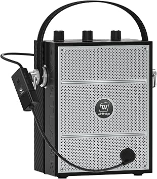 50W Voice Amplifier for Teachers, Portable PA Speaker with Microphone
