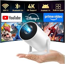 [2026 Upgraded] Mini Projector 4K Supported, Built-in App, Android TV OS X1 - Image 1