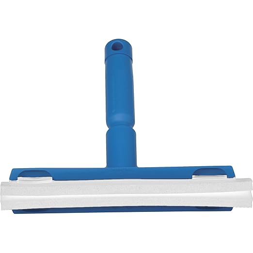 Vikan 77513 Squeegee,Fixed Head,Bench,10",PP/RB,Blue